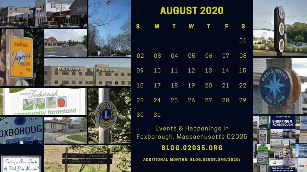 Calendar Of Events 02035 Foxborough