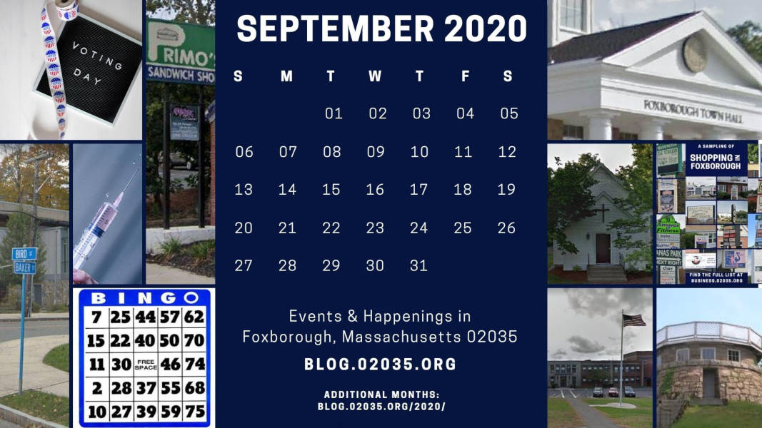 Calendar Of Events in Foxborough 02035